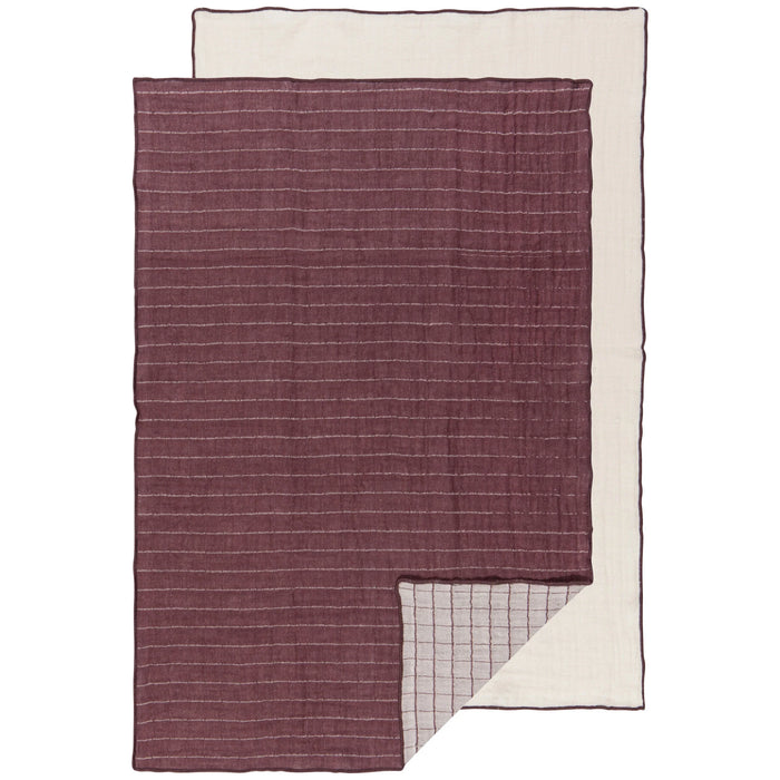 Danica Heirloom Double Weave Cotton Dishtowels - Set of 2 / Ash Plum