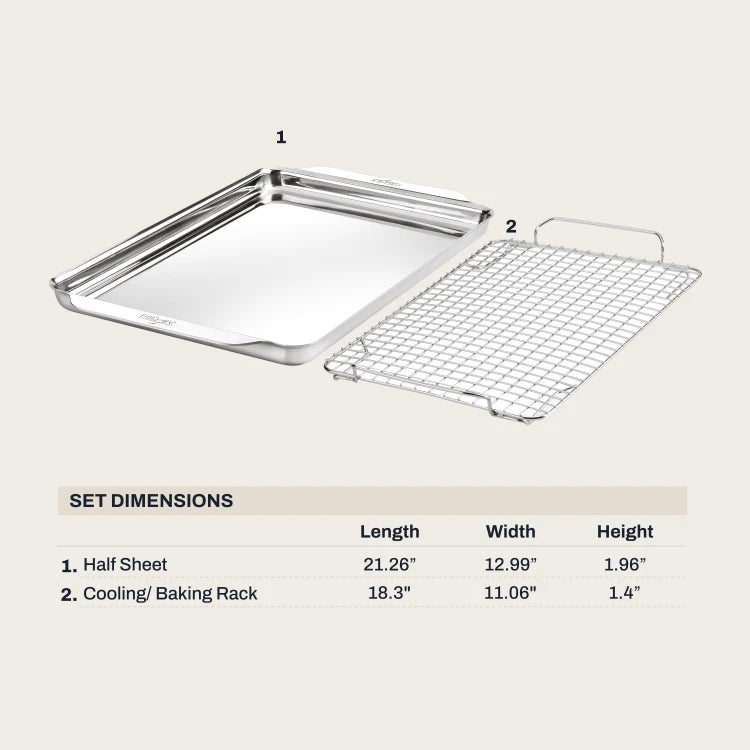 All-Clad Stainless Steel Sheet Pan with Rack - set of 2