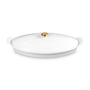 Le Creuset Heritage Oval Fish Baker - White/ 1.6L