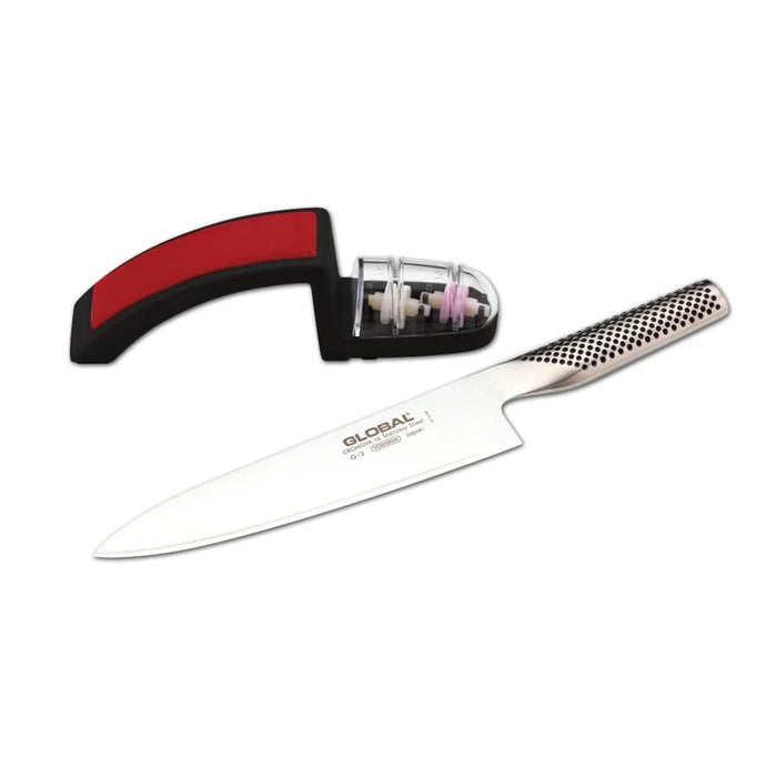 Global Knife and Sharpener Set - 2 Piece