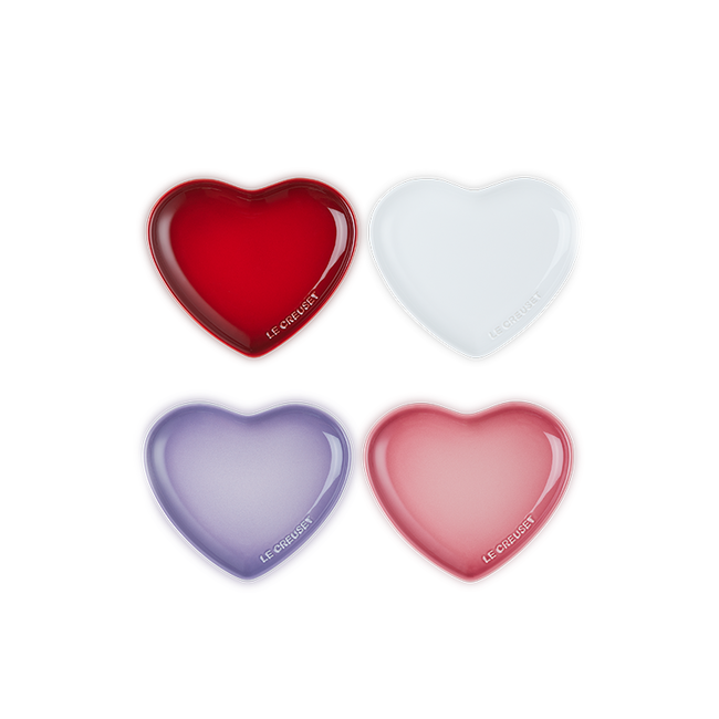 Le Creuset Heart Plates - Multicoloured - 17cm, Set of 4