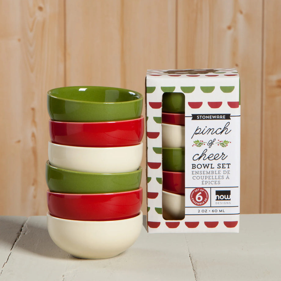 Now Designs Holiday Pinch Bowls - Set of 6