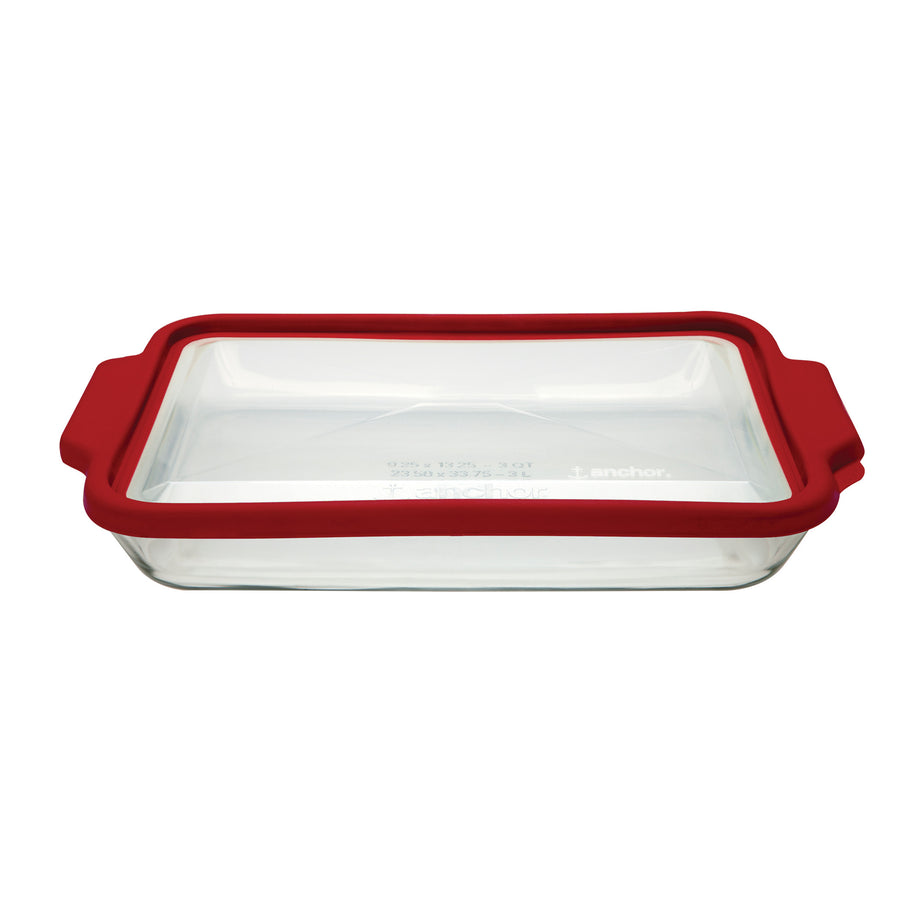 Anchor Hocking True Fit Glass Baking Dish - 13.25 x 9.25” / 3 QT