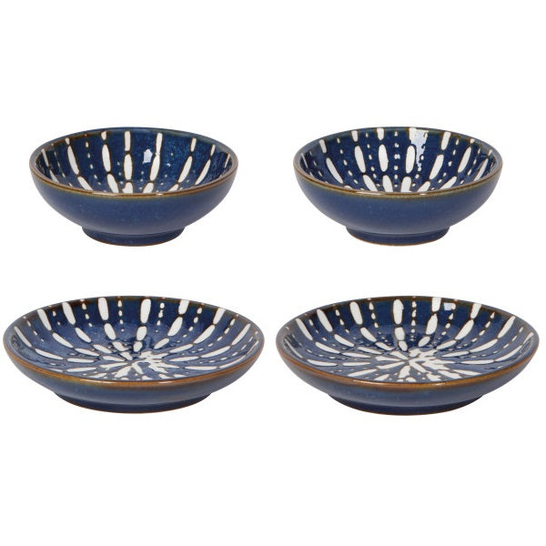 Danica Heirloom Pulse Pinch Bowls and Dipping Dishes - Set of 4