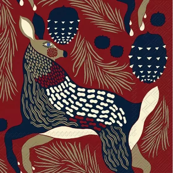 Serviette en papier pour déjeuner Marimekko - Peura Marron
