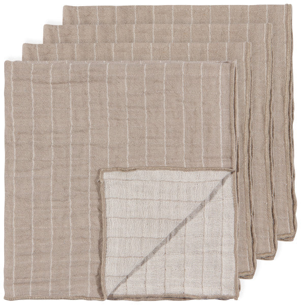 Danica Heirloom Double Weave Cotton Napkins - Set of 4 / Dove Gray