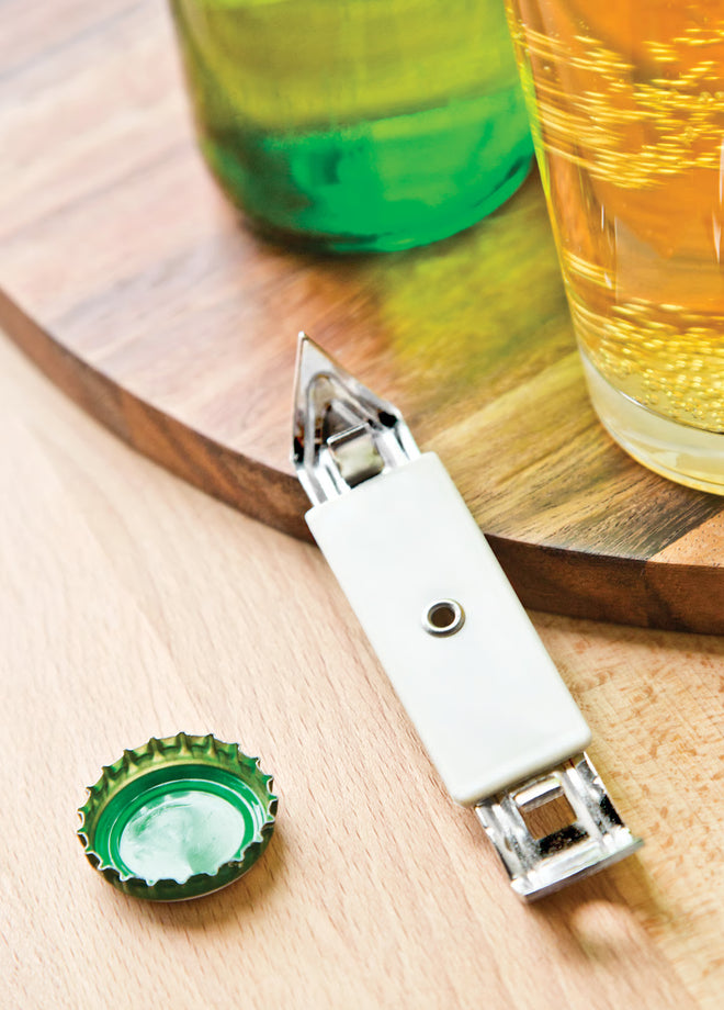 Fox Run Churchkey Bottle and Can Opener / Dual-Sided / Stainless Steel
