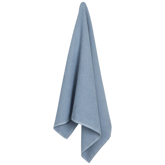 Danica Ripple Terry Cotton Dishtowel - Slate Blue