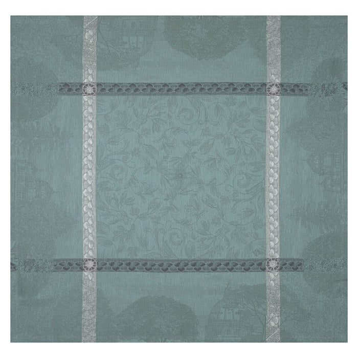 Jacquard Français Linen Tablecloth -  Symphonie Baroque Smoke / 69"x126"