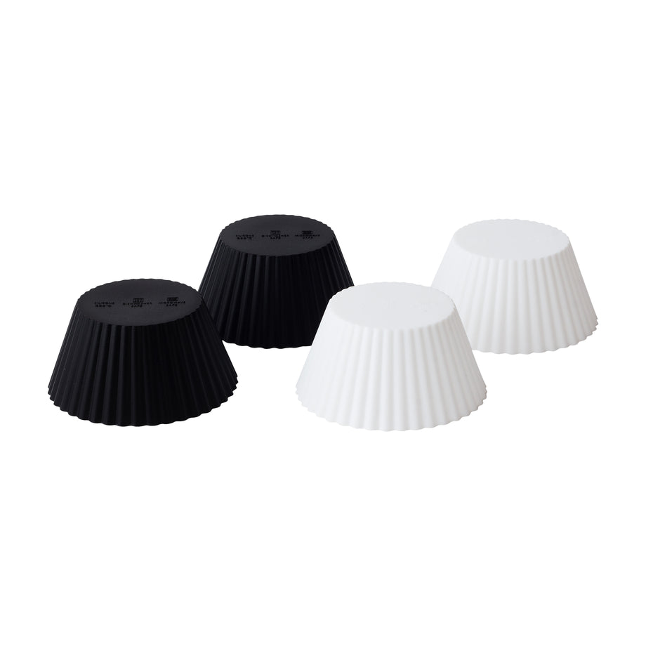Fox Run Silicone Bake Cups, Black & White - Set of 12