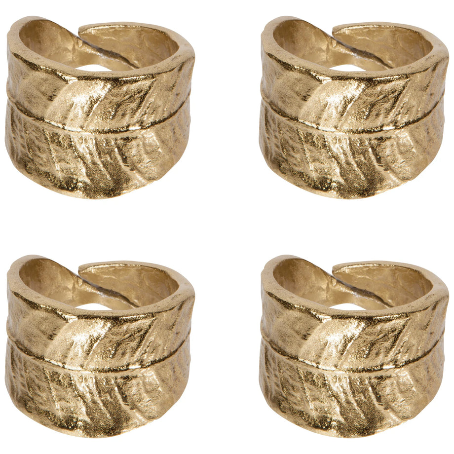 Danica Leaf Napkin Rings Set of 4