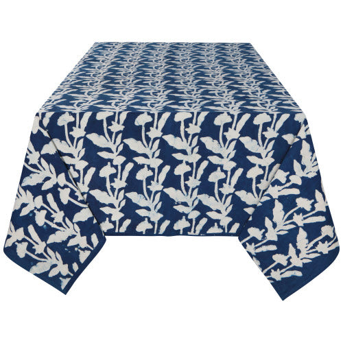 Danica Heirloom Block Print Cotton Tablecloth - Flourish / 60x90"