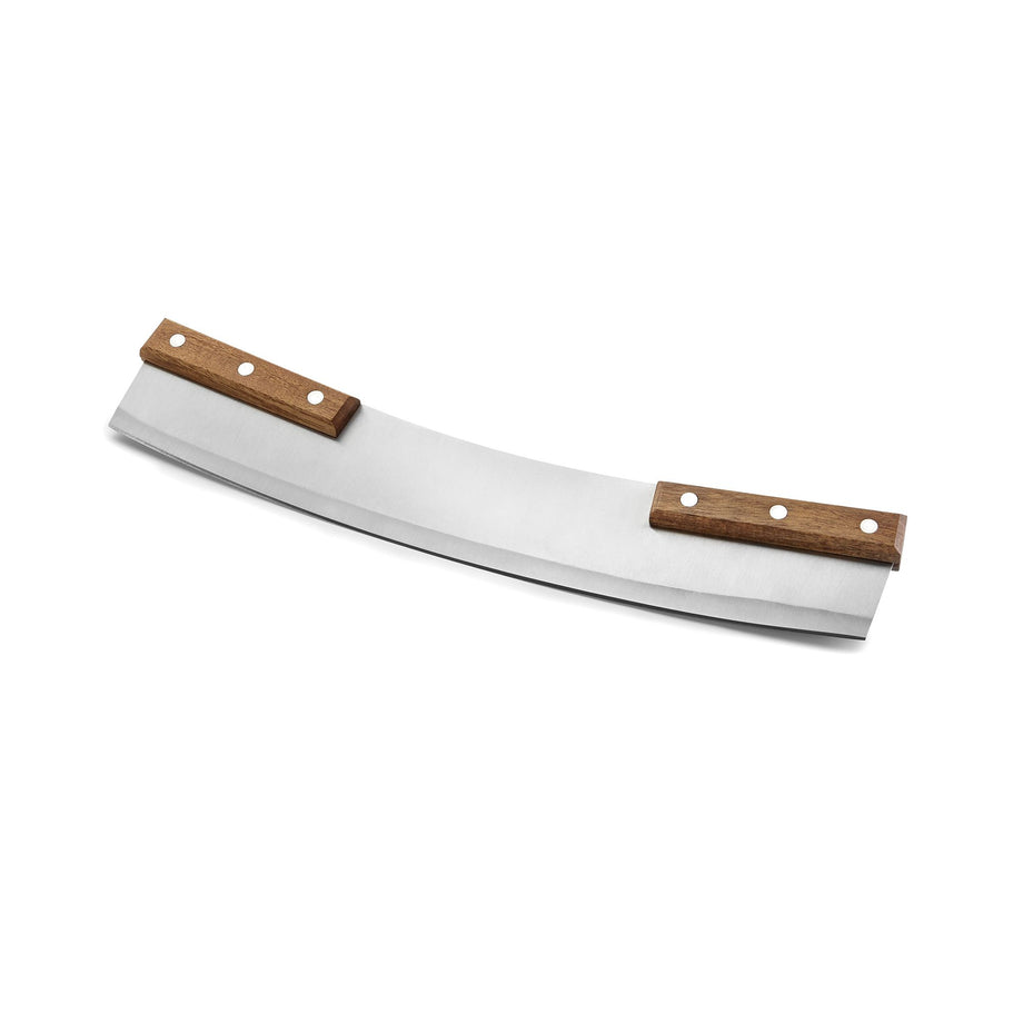 Bascule à pizza en acacia avec manche en sortie 13"