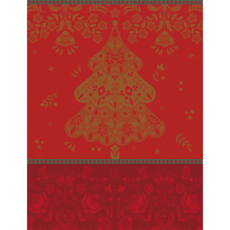 Jacquard Français Cotton Tea Towel – Féerie / Red