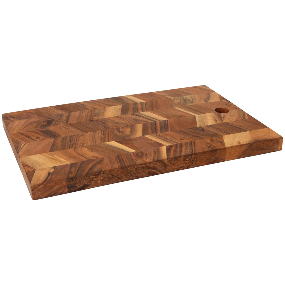 Danica Acacia Chevron Serving Board 15.5 in
