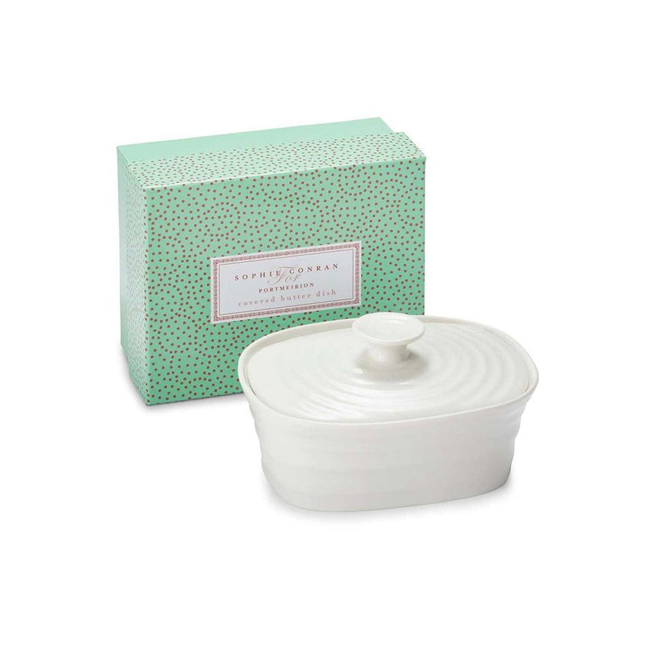 Beurrier couvert en porcelaine blanche Sophie Conran