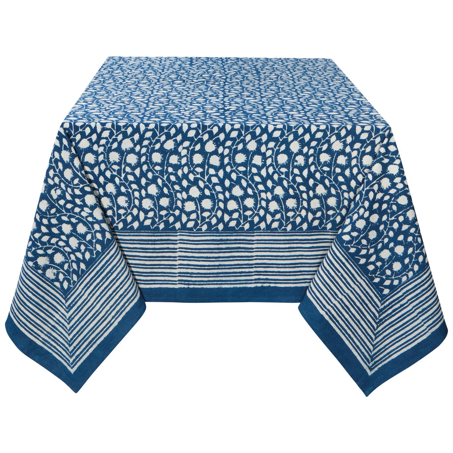 Danica Vinebloom Block Print Tablecloth 90 x 60 inches