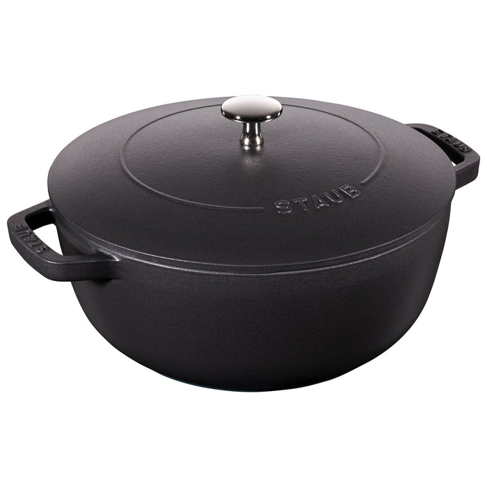 STAUB LA COCOTTE 3.6L / 3.8 QT ROUND FRENCH OVEN - BLACK - Floor Model