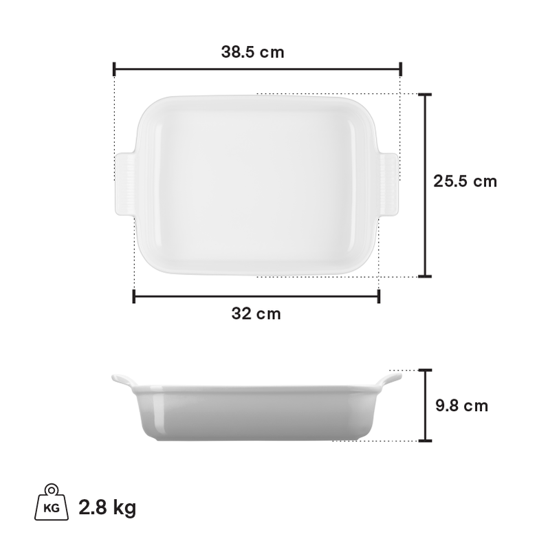 Le Creuset Heritage 3.8L Rectangular Dish - Cerise