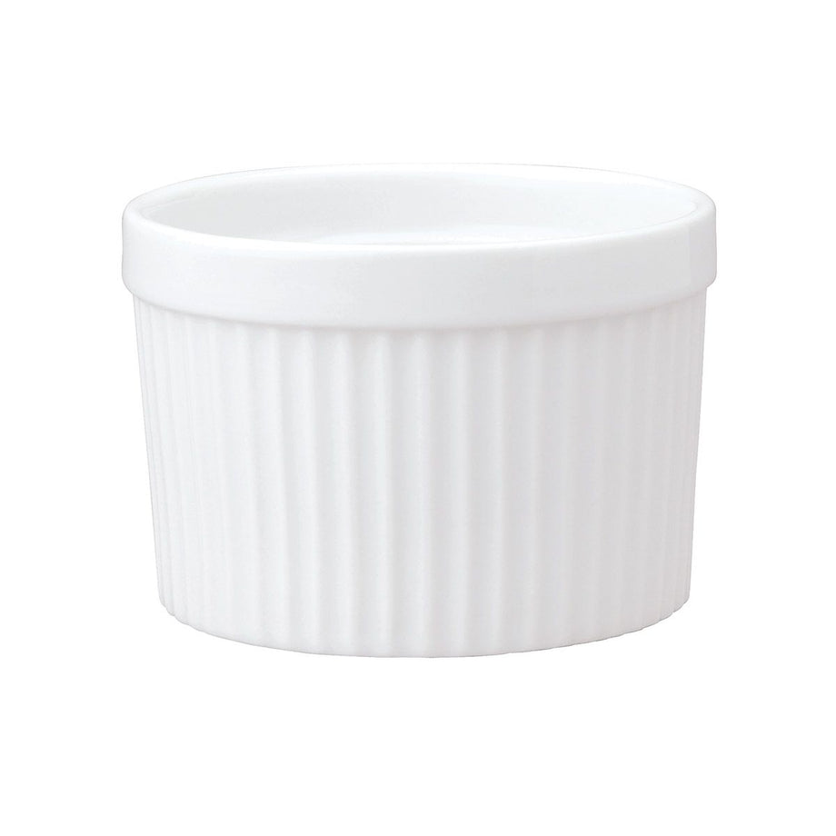 HIC White Soufflé Ramekins - 10oz Deep
