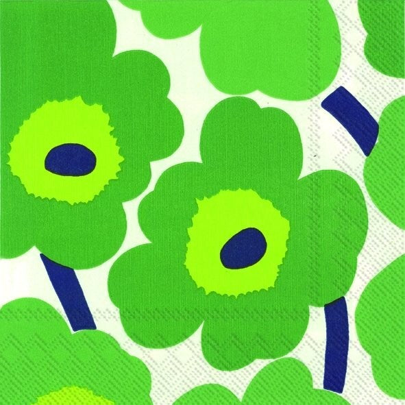 Marimekko Paper Cocktail Napkins - UNIKKO green