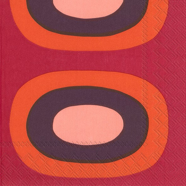 Marimekko Paper Lunch Napkin - MELOONI bordeaux