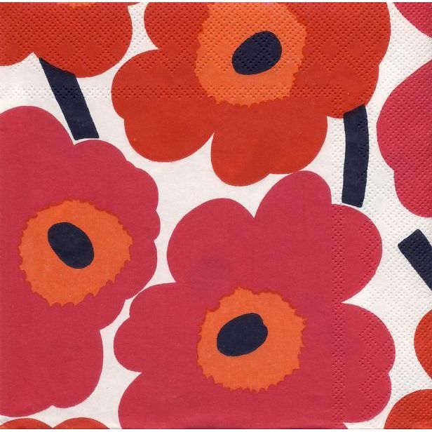Serviettes de cocktail Marimekko - Rouge UNIKKO