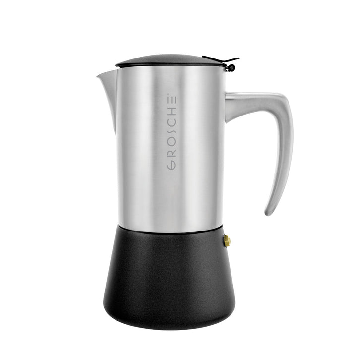 Grosche Milano Steel Espresso Maker - Brushed / 6-Cup / 9.3 fl. oz