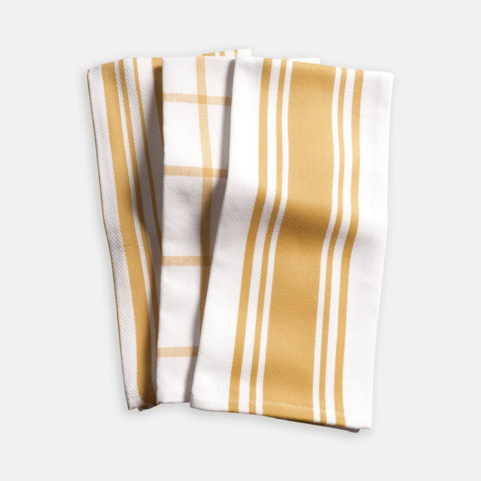 KAF Home Set of 3 Pantry Towels - Ochre