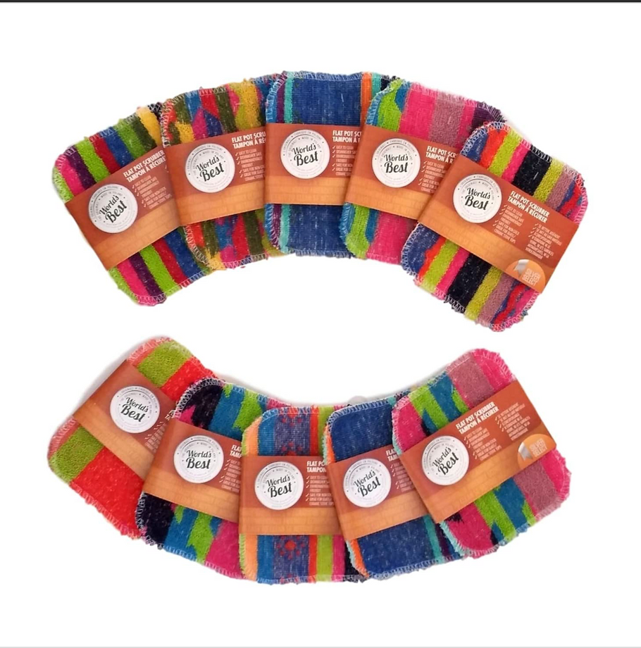 World's Best Pot Scrubber Set of 3 - Flat