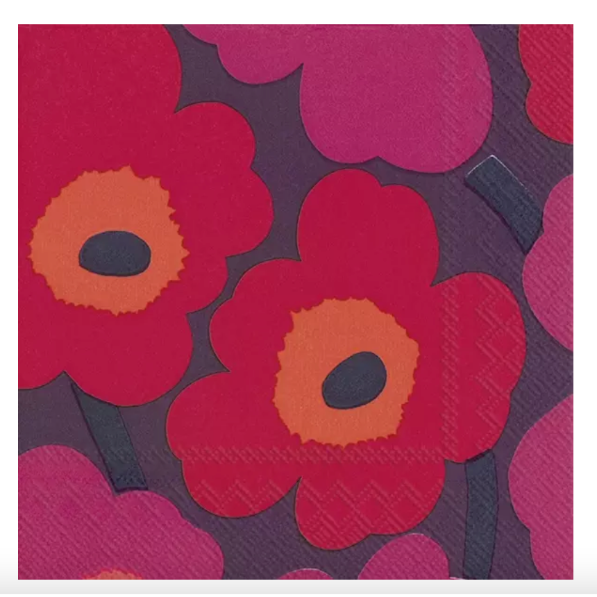 Serviettes de cocktail Marimekko - UNIKKO mauve