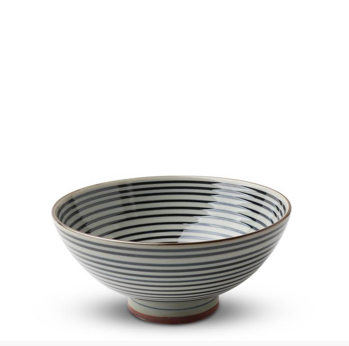 Miya Celedon Rice Bowl -  5.5" / Stripes