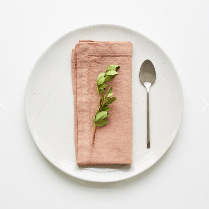 Linen Tales Set of 2 Linen Napkins - Cafe Creme / 18 x 18"