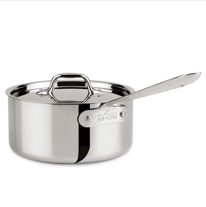 All-Clad D3 3Qt. Stainless Steel Covered Saucepan with Lid