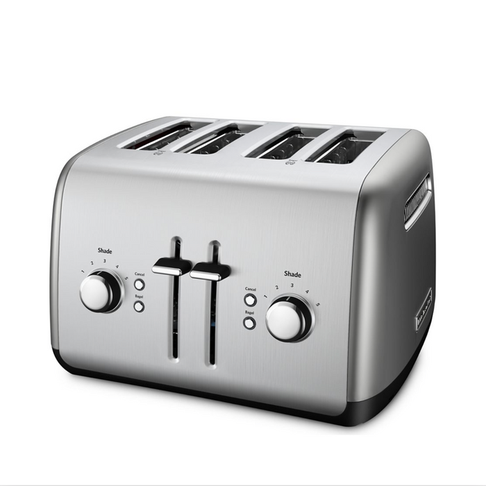 KitchenAid 4-Slice Toaster with Manual Lever - Contour Silver - Floor Model