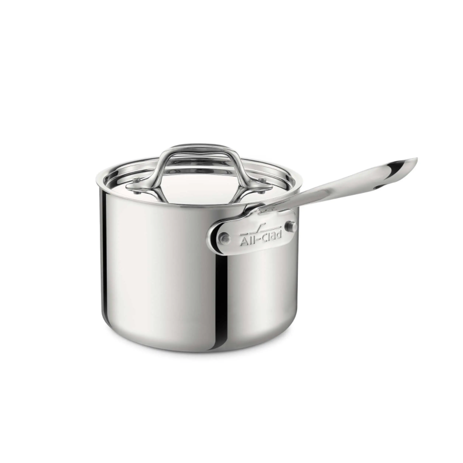 All-Clad 1.5Qt D3 Saucepan en acier inoxydable avec couvercle