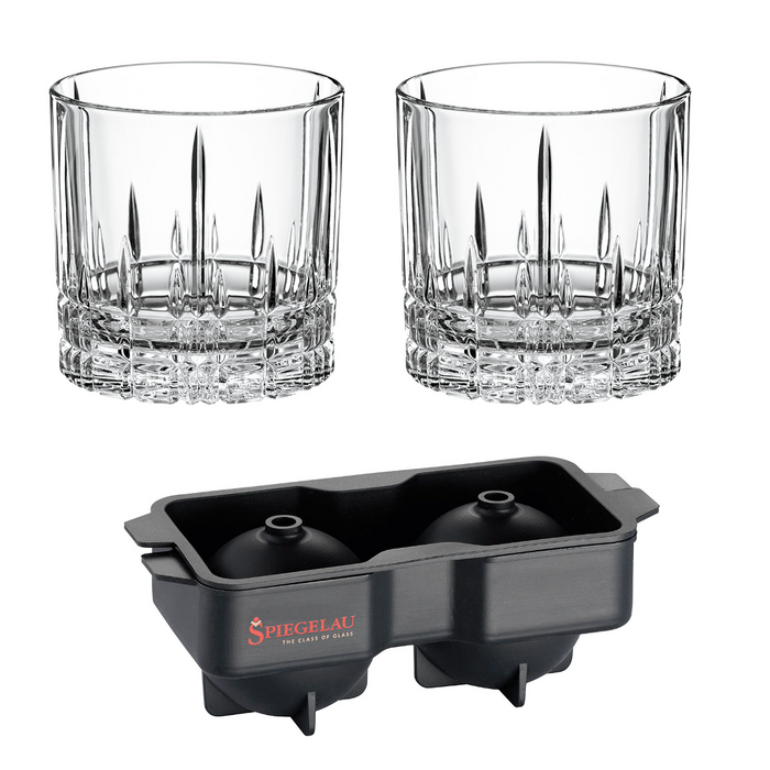 Spiegelau Perfect Serve Set - Ice Cube Tray + 2 Tumblers