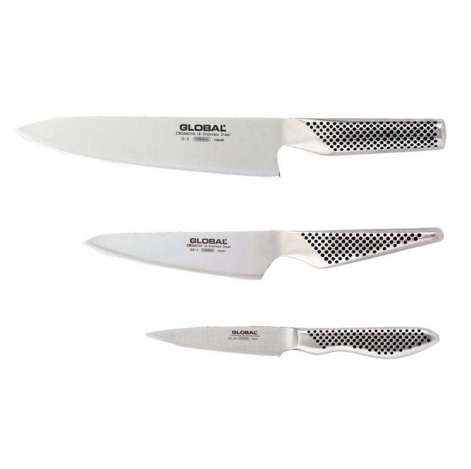 Global 3 Piece Japanese Chef's Knife Set