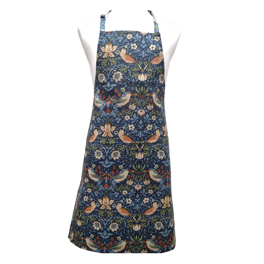 William Morris Apron Wipeable - Volant fraise / Marine