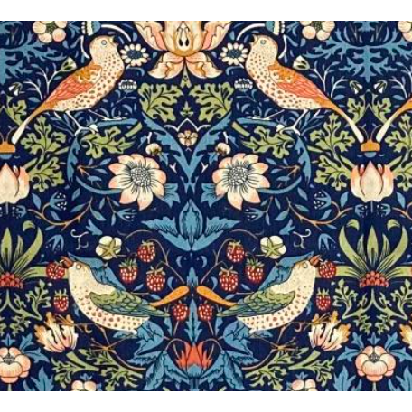 William Morris Apron Wipeable - Volant fraise / Marine