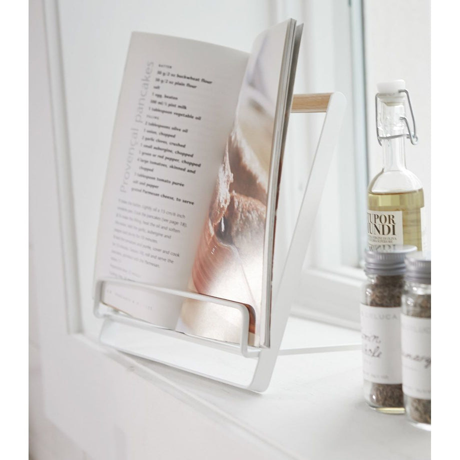 Support de livre de cuisine Yamazaki Tosca blanc