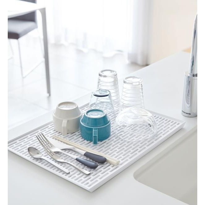 Yamazaki Tower Sink Side Glass and Mug Stand/Drainer - Wide