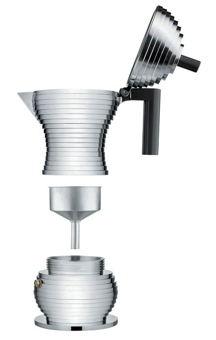 Alessi Pulcina Espresso Coffee Maker - Black / 3 cups