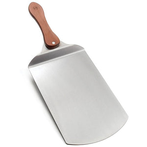 Outset Rosewood Handle Stainless Steel Pizza Peel - 12 x 7.75