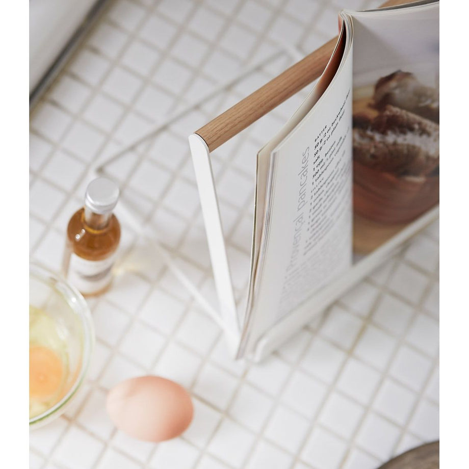Support de livre de cuisine Yamazaki Tosca blanc