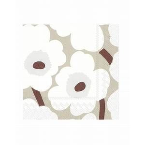 Marimekko Déjeuner serviettes - UNIKKO White Linen