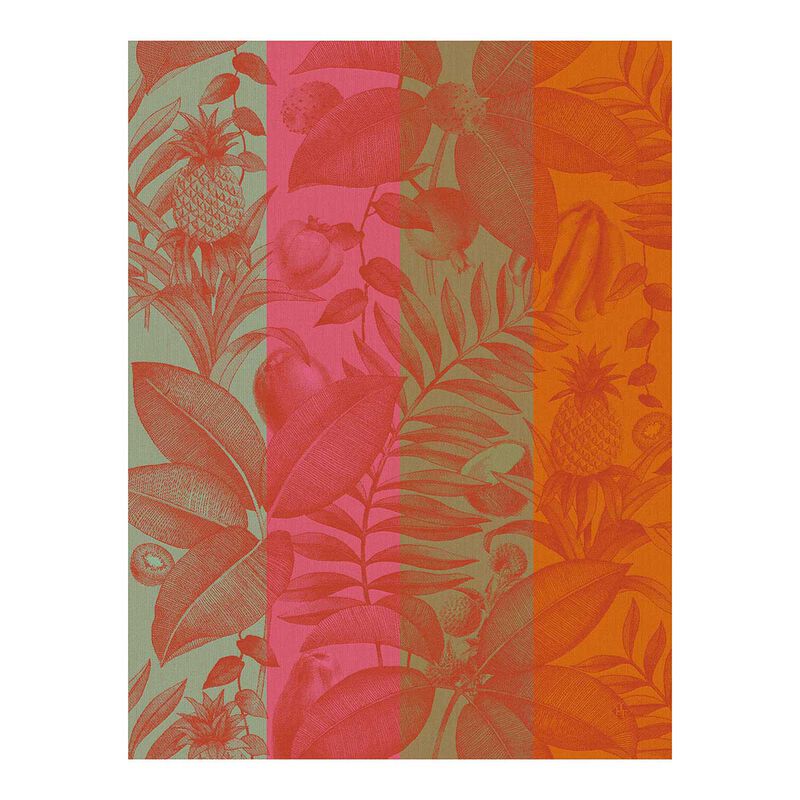 Jacquard Français Cotton Tea Towel  - Fruits Exotiques / Orange