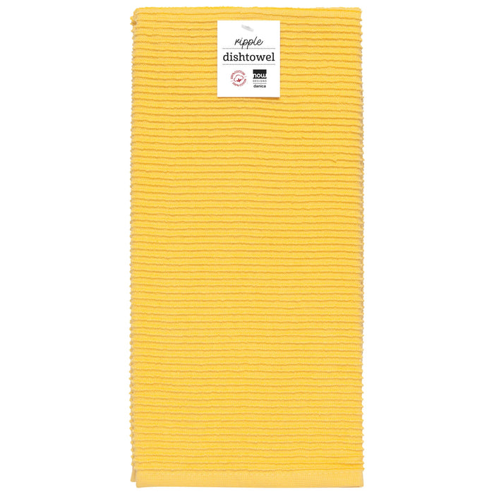 Danica Ripple Terry Cotton Dishtowel - Lemon