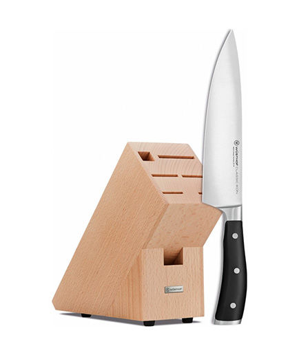 Wusthof CLASSIC IKON Cook's knife 8"and block